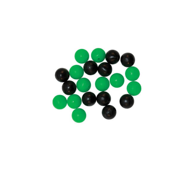 Round Beads Black/Green | 8mm