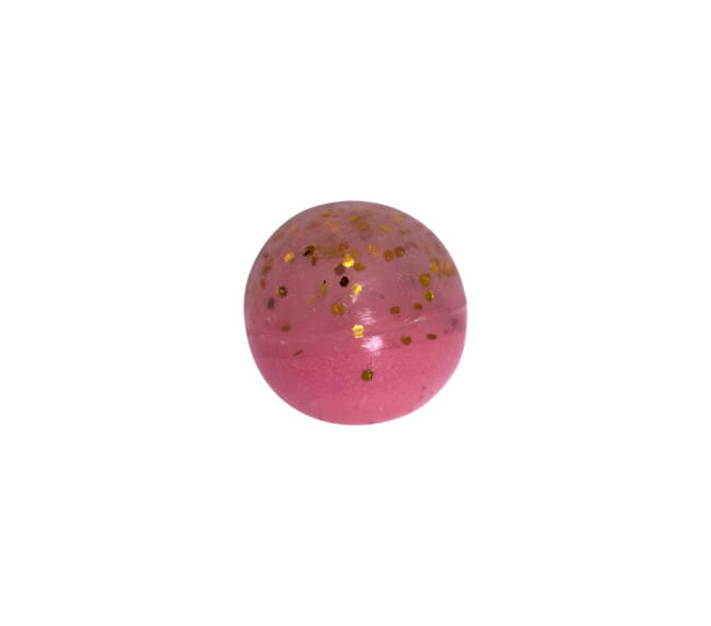 Hook Balls | 6mm | Pink & clear with gold glitter