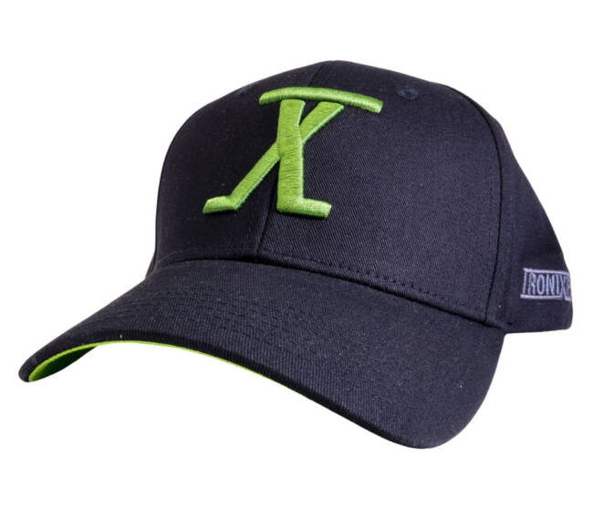 X Front Baseball Cap | Black/Green | One Size