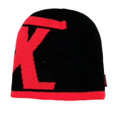 X Logo Beanie Hat | Black/Red | One Size