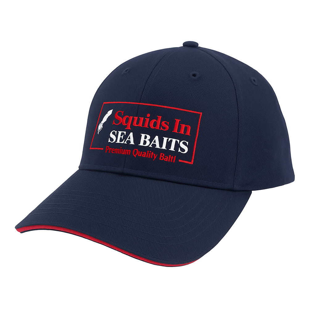 Squids In Sea Baits - Classic Baseball Cap | Navy/Red | One Size